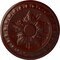 Ekena Millwork Exeter Ceiling Medallion (Fits Canopies up to 3 1/8"), 17 3/4"OD x 1 1/8"P, Brushed Mahogany CM17EXBMF - alternate 1